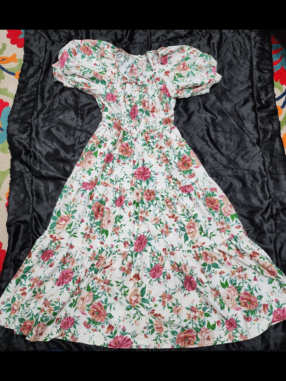 NWT Anthropologie Somerset Maxi Dress Puff-Sleeve Cottagecore M - Picture 4 of 6
